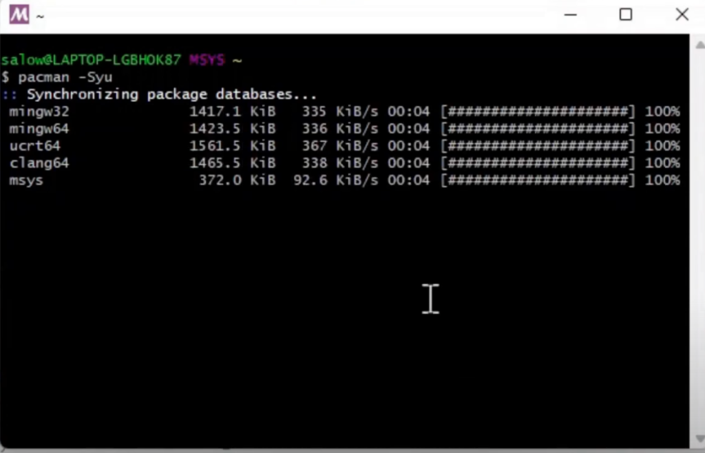 Updating and Building  C/C++ environment for windows