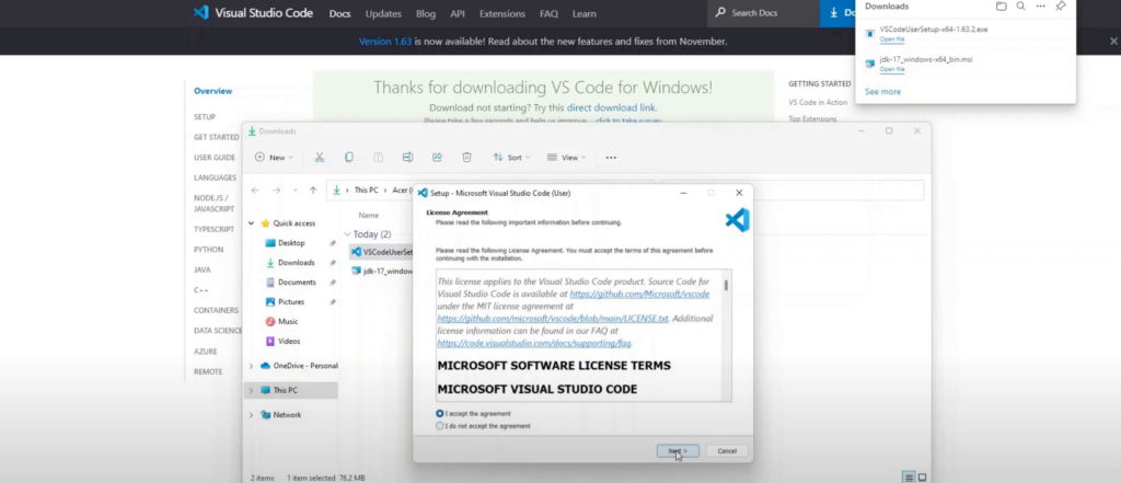 Installing Visual Studio Code Editor