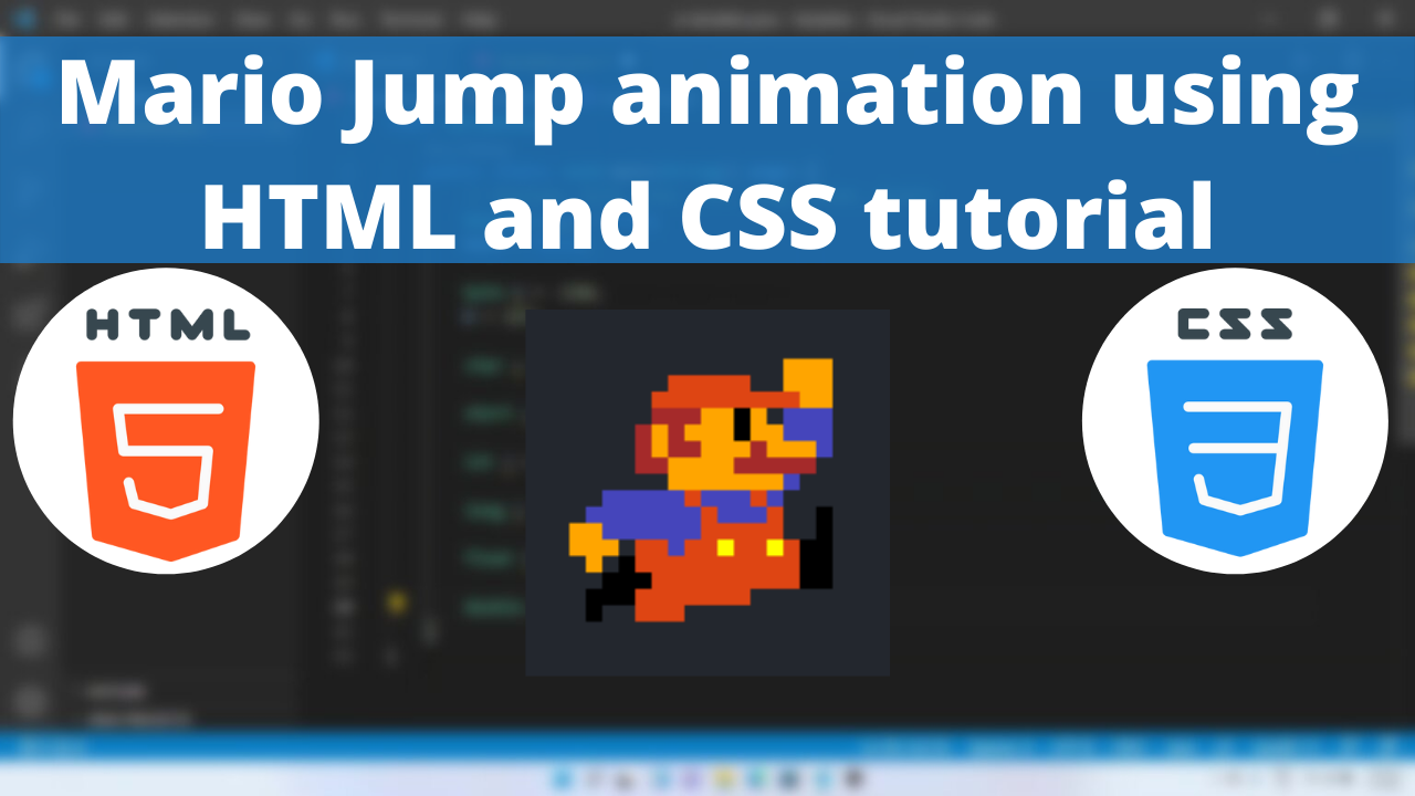 Mario Jump animation using HTML and CSS tutorial for beginners using VSCode  – Salow Studios